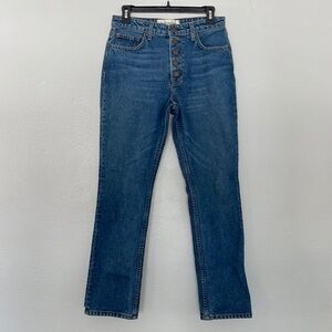 Reformation Mid Rise Button Fly Jeans